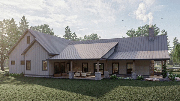 Rear Elevation for House Plan #708572