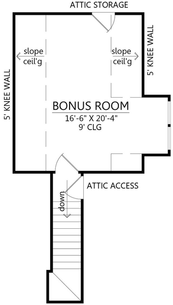 Attic Plan for House Plan #909342