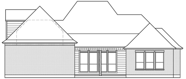 Rear Elevation for House Plan #909342