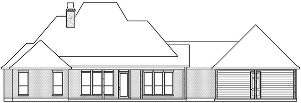 Rear Elevation for House Plan #906442