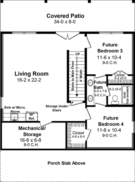 Basement Plan for House Plan #216790