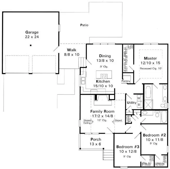Main Floor Plan for House Plan #110341