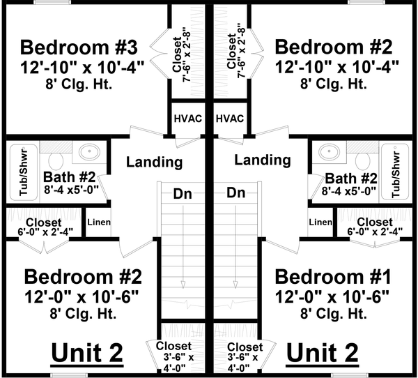 Second Floor Plan for House Plan #210942
