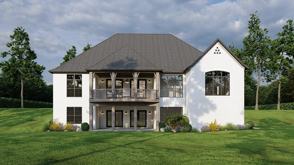 Rear Elevation for House Plan #315304