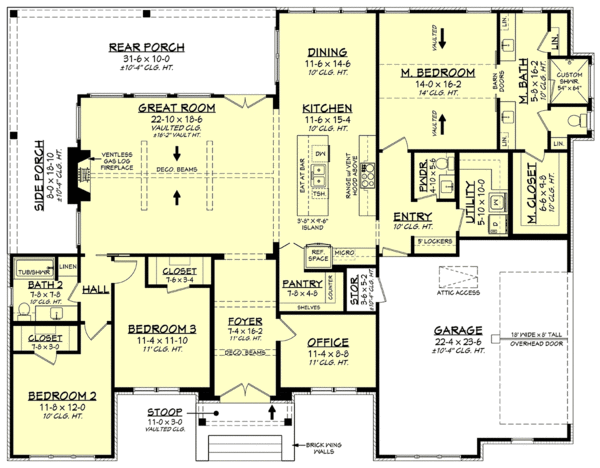 Main Floor Plan for House Plan #303522