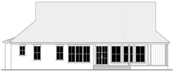 Rear Elevation for House Plan #303522