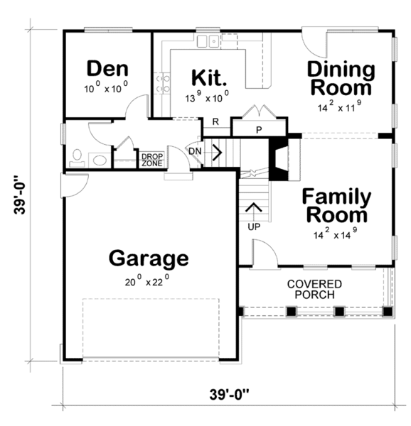 Main Floor Plan for House Plan #155312
