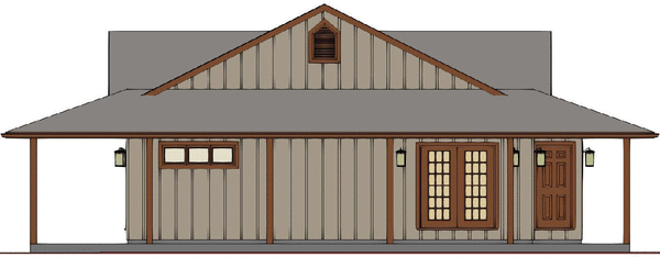 Right Elevation for House Plan #207052
