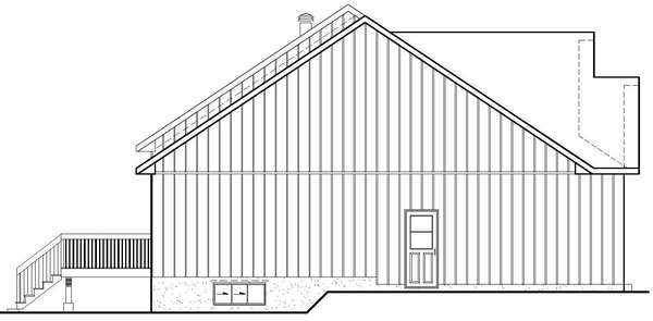 Left Elevation for House Plan #175131