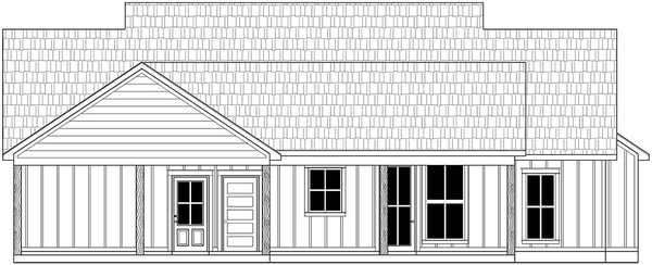 Rear Elevation for House Plan #901951