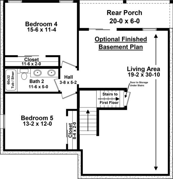 Basement Plan for House Plan #214181