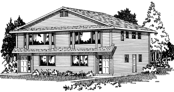 Full Rendering for House Plan #201198