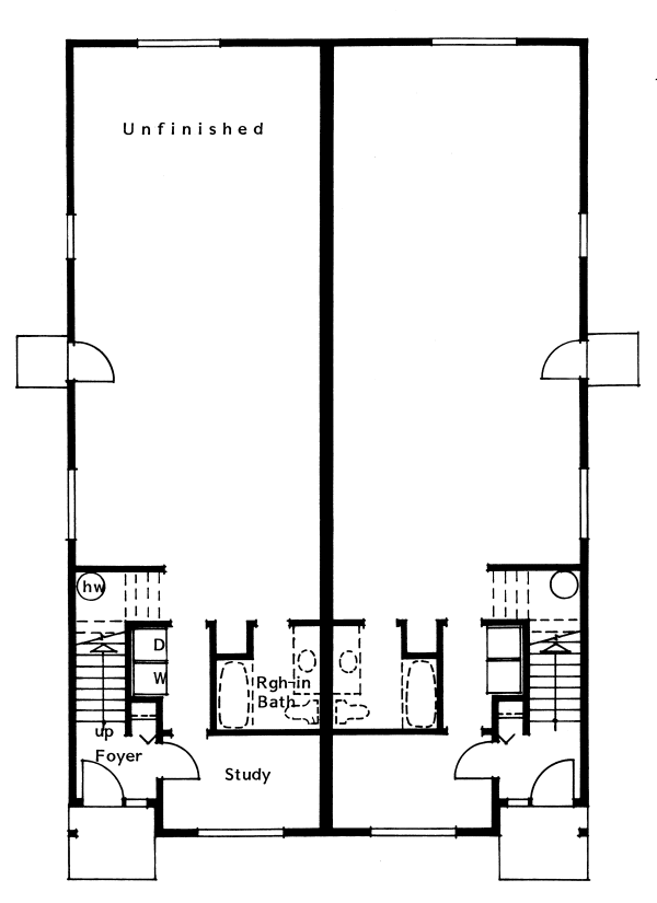 Basement Plan for House Plan #201198