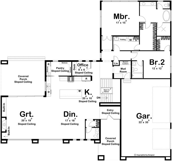 Main Floor Plan for House Plan #704062