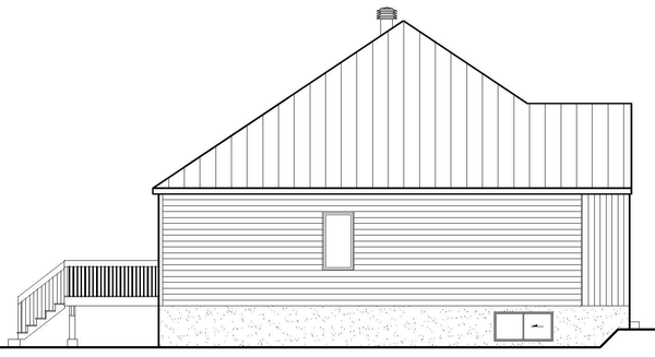 Left Elevation for House Plan #176911