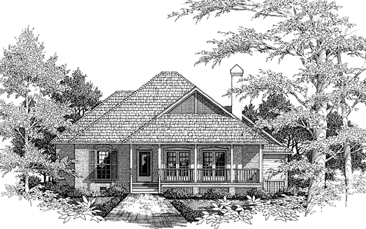Full Rendering for House Plan #117051