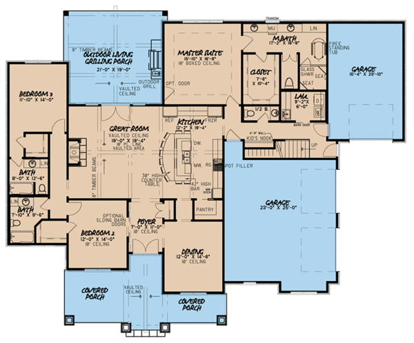 Main Floor Plan for House Plan #310142