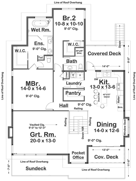 Main Floor Plan for House Plan #203093