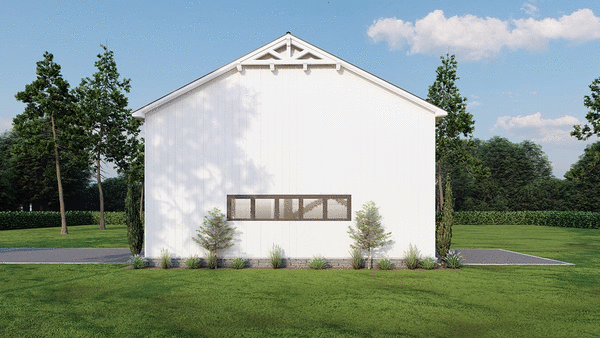 Rear Elevation for House Plan #319773
