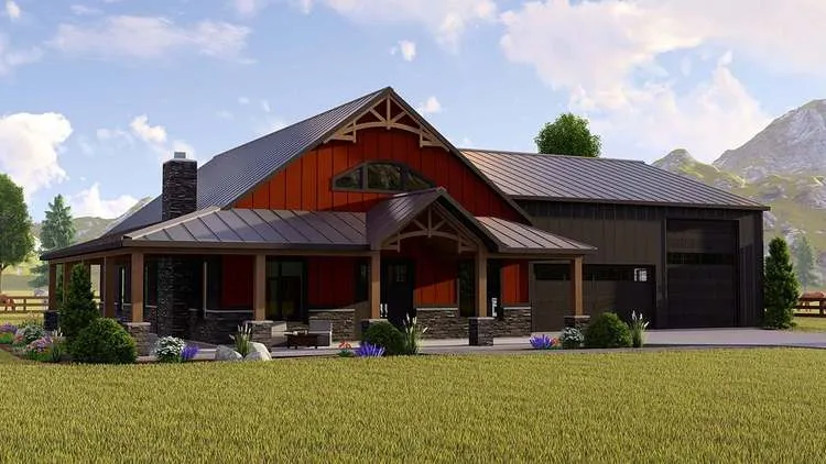 Full Rendering for House Plan #759302