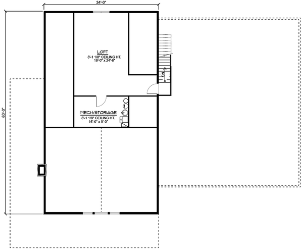 Second Floor Plan for House Plan #759302