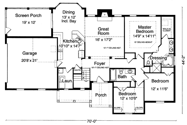 Main Floor Plan for House Plan #535771