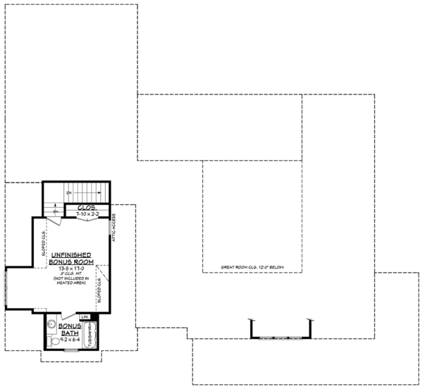 Second Floor Plan for House Plan #304932
