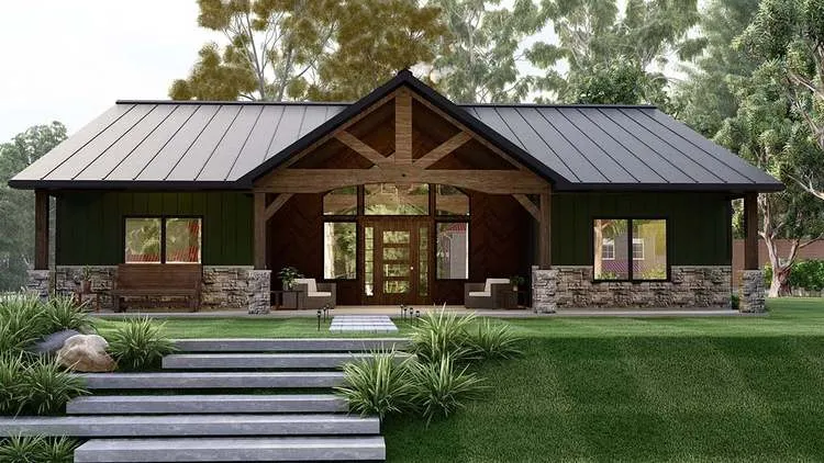 Full Rendering for House Plan #750302