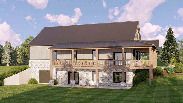 Left Elevation for House Plan #759772