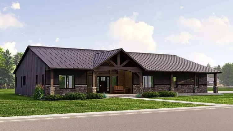 Full Rendering for House Plan #751302