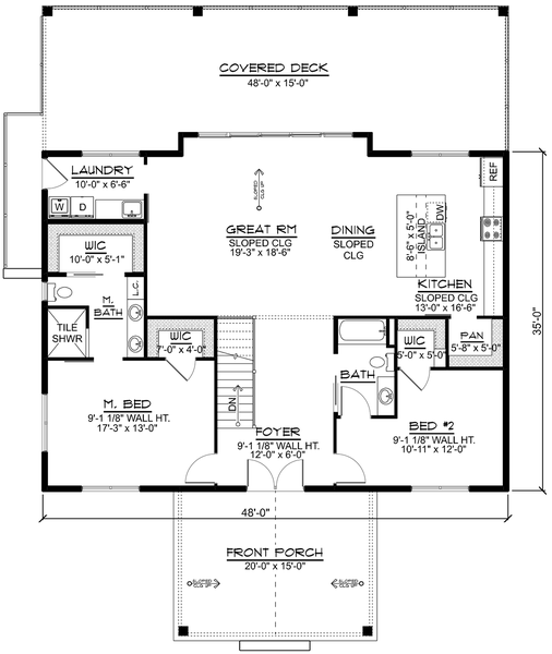 Main Floor Plan for House Plan #759761