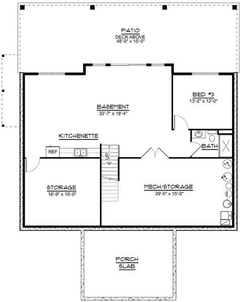 Basement Plan for House Plan #759761