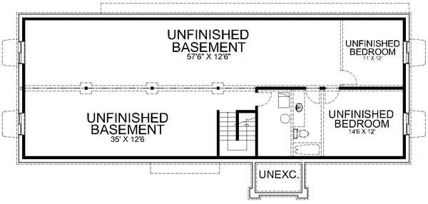 Basement Plan for House Plan #801793