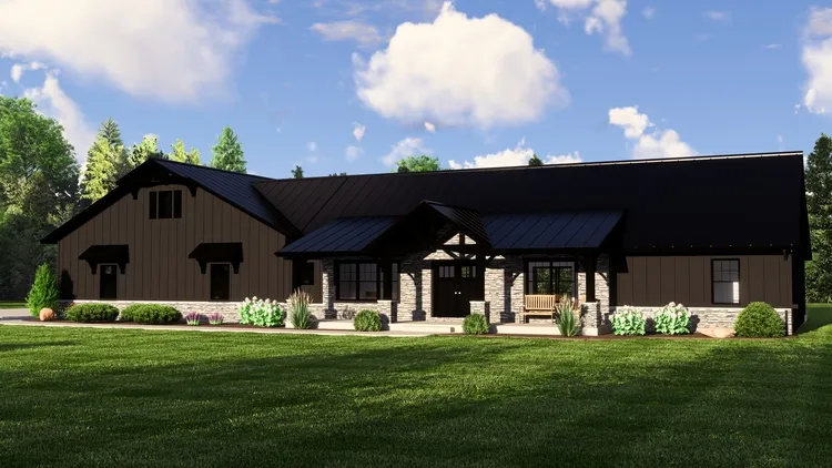 Full Rendering for House Plan #756102