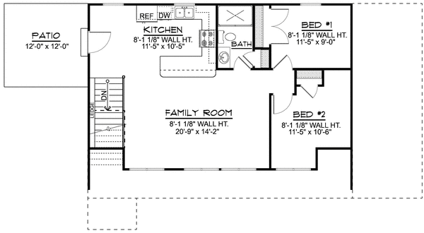 Second Floor Plan for House Plan #757881