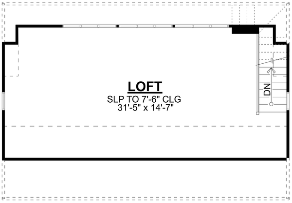 Second Floor Plan for House Plan #759711