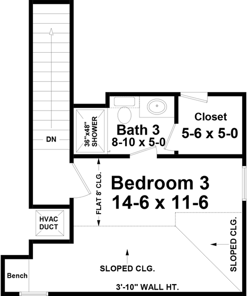 Attic Plan for House Plan #216091