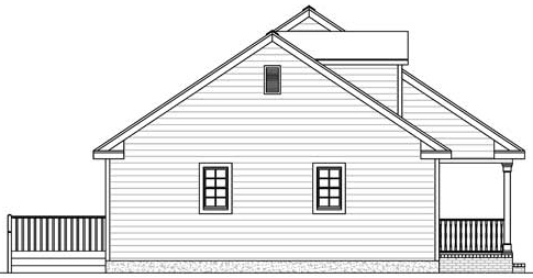 Left Elevation for House Plan #744231