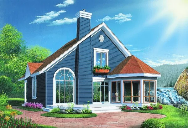Full Rendering for House Plan #145492