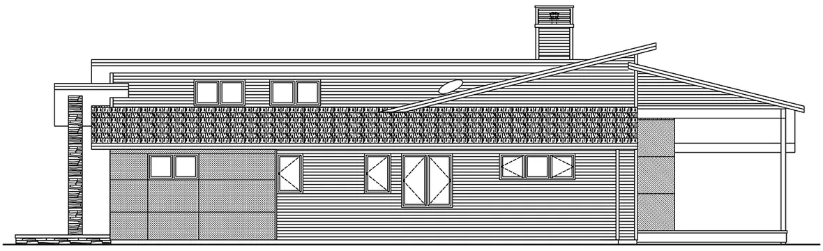 Right Elevation for House Plan #340881