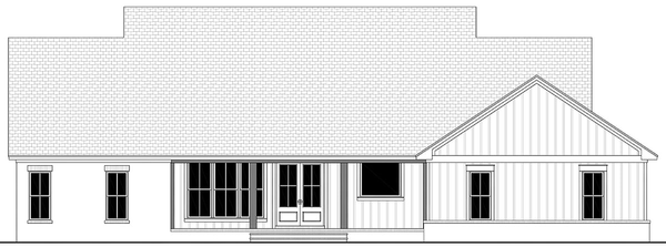 Rear Elevation for House Plan #300872