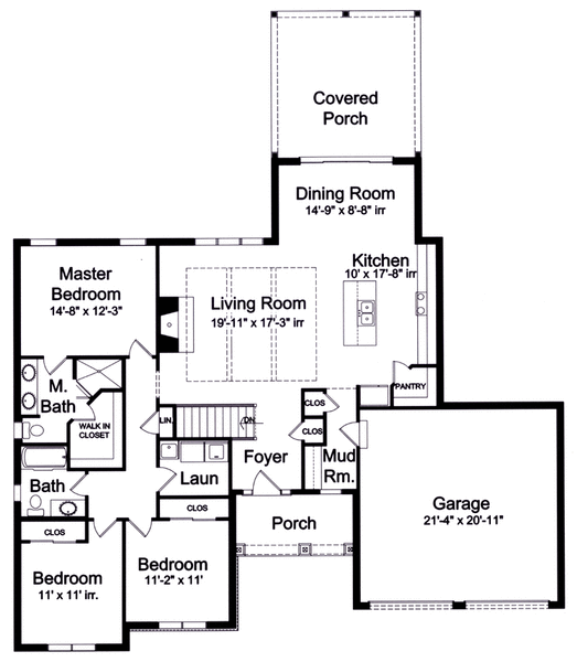Main Floor Plan for House Plan #536171