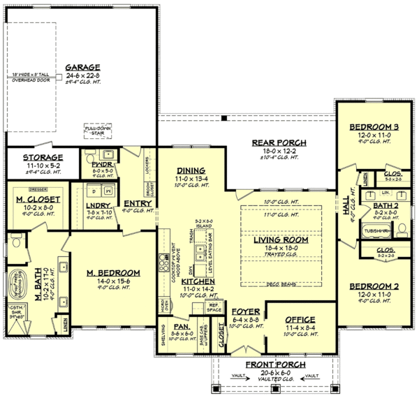 Main Floor Plan for House Plan #305602