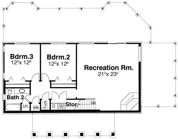 Floorplan lower for House Plan #122232