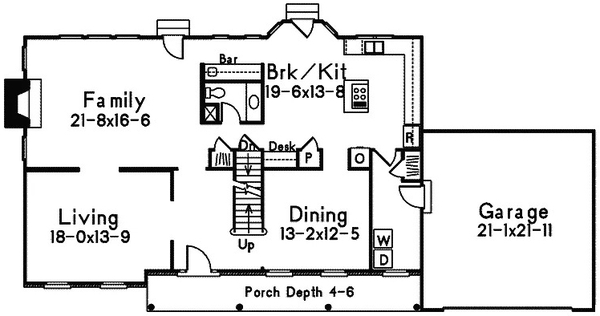 Main Floor Plan for House Plan #630282