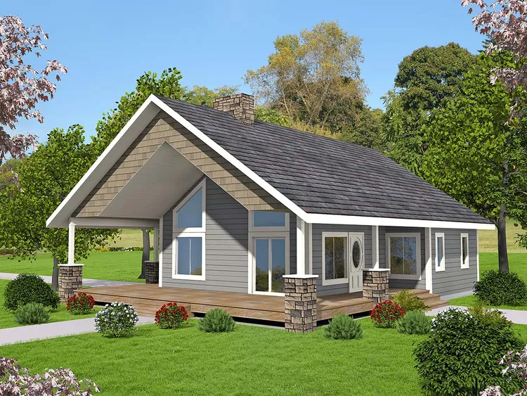 Full Rendering for House Plan #456711