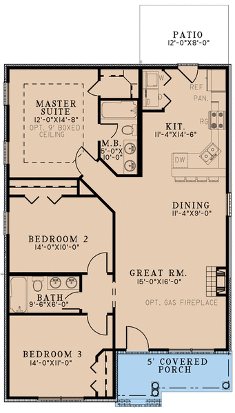 Main Floor Plan for House Plan #310521