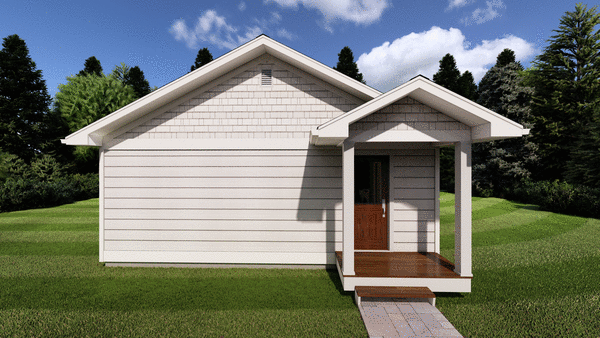Rear Elevation for House Plan #836421