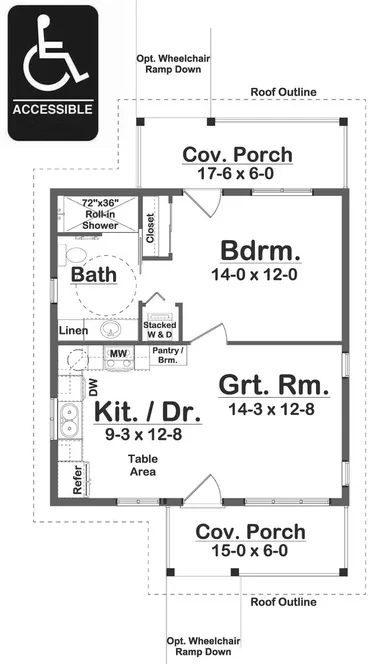 Main Floor Plan for House Plan #836424