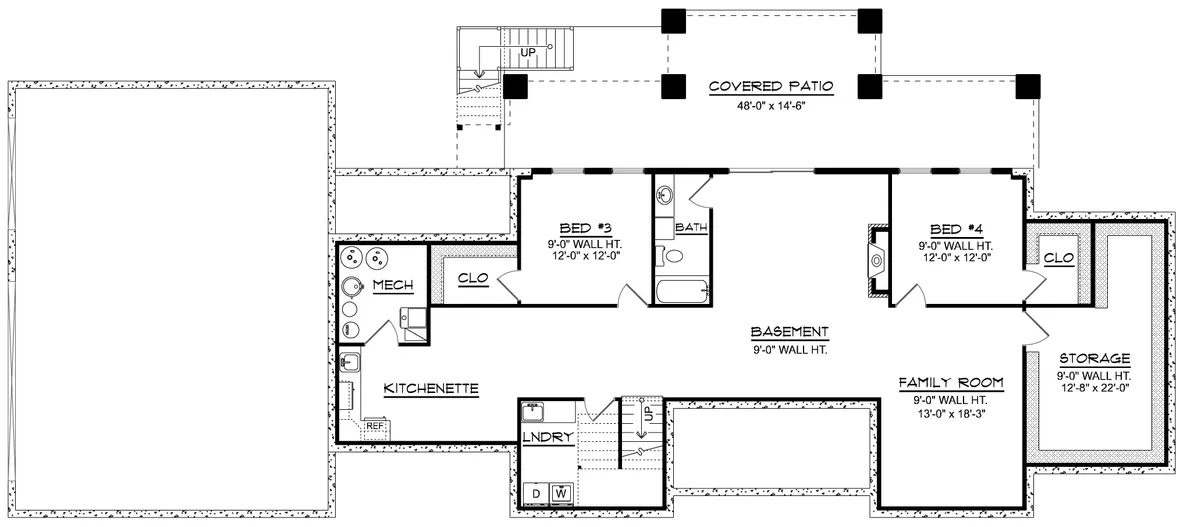 Basement Plan for House Plan #754102